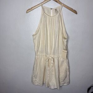 New Bebop High Neck Romper Waist Tie Sleeveless Minimalist Women's Large